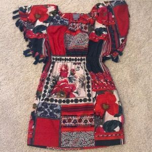 Anthropologie rayon  boho dress sz. Small